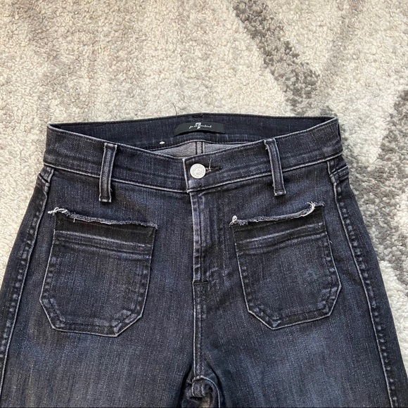 7 For All Mankind Cropped Flare Jeans - Picture 6 of 8